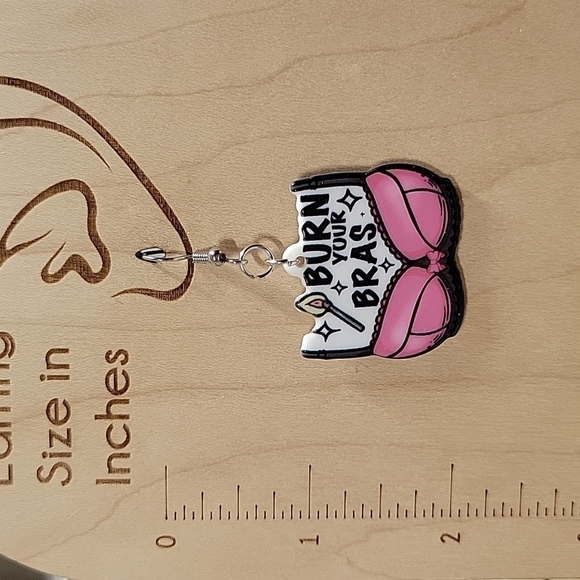 Burn Your Bras Drop Earrings - Picture 4 of 7